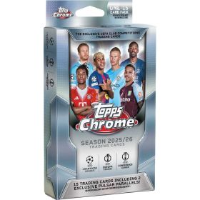 Topps 2025/26 Chrome UEFA Club Competitions Soccer Hanger Box