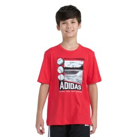 adidas Boys' Short Sleeve Baseball Poster Tee