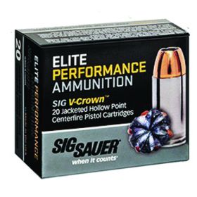 Sig Sauer 9mm 115 Grain V-Crown JHP Rounds