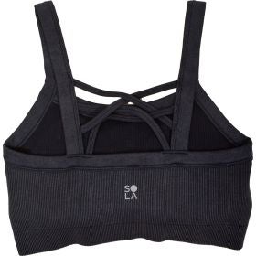 Sola Women's Stone Wash Rib Seamless Claire Strappy Back Bra Tank