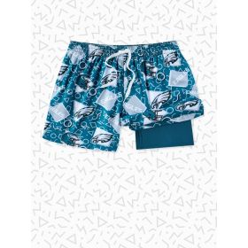 Chubbies Men's The Eagles Game Day Fit NFL Lined Classic Swim Trunk