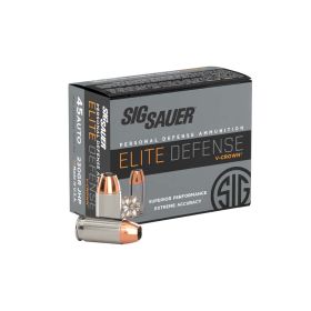 Sig Sauer 45AUTO, 230GR, Elite V-Crown, JHP Ammo