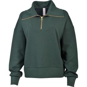 Sola Studio Womens' Softlite Mock Neck Veloire 1/2 Zip Pullover