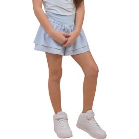 Sola Girls Girls' Lightstreme 2-Tier Flutter Hybrid Short with Crossover Waistband