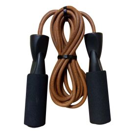 Go Fit 9' Leather Jump Rope with Foam Padded Handles