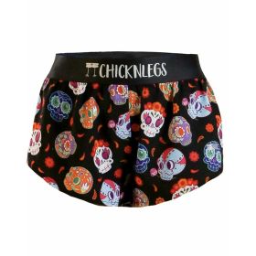 Chicknlegs Women's Sugar Skulls 1.5" Split Short