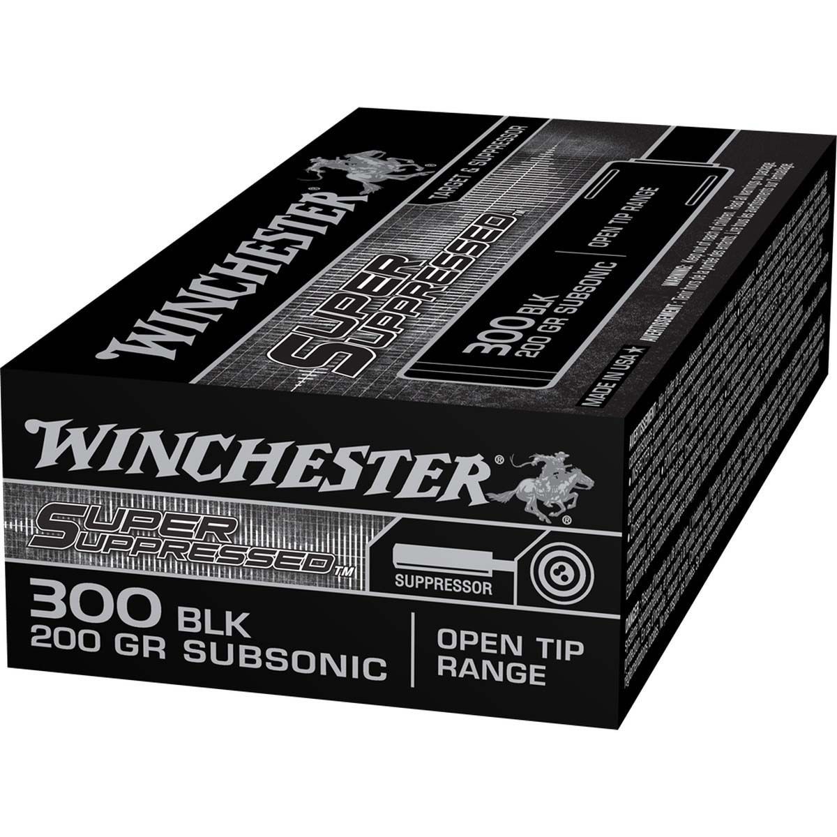 Winchester Super Suppressed 300 Blackout 200-Grain Subsonic Open Tip ...