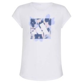 adidas Girls' Short Sleeve Box Logo Fill Cotton Tee