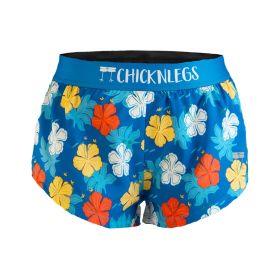 Chicknlegs Women's Hawaiian 1.5" Split Running Shorts