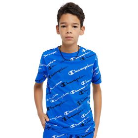 Champion Boys' Branded Aop Shorts Sleeve Tee