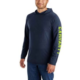 Carhartt Force Relaxed Fit Midweight Long-Sleeve Logo Graphic Hooded T-Shirt