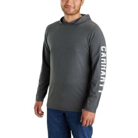 Carhartt Force Relaxed Fit Midweight Long-Sleeve Logo Graphic Hooded T-Shirt