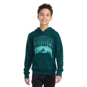 adidas Boys' Long Sleeve Graphic Fleece Pullover Hoodie