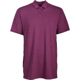 Bison Ridge Men's Tall 2-Tone Heather Blue Ridge Short Sleeve Polo