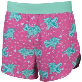 Aeroline Men's Pink Gator 4" Inseam Printed Running Shorts