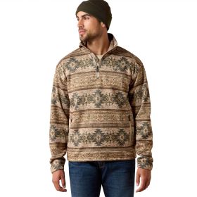 Ariat Men's Caldwell 1/4 Zip Sweater Savannah Tan Southwest