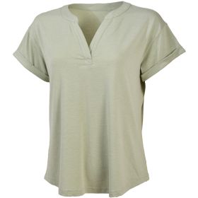 Canyon Creek Women's Roll Cuff Henley Short Sleeve Tee